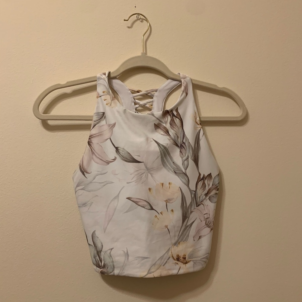 Floral print Fitted crop top